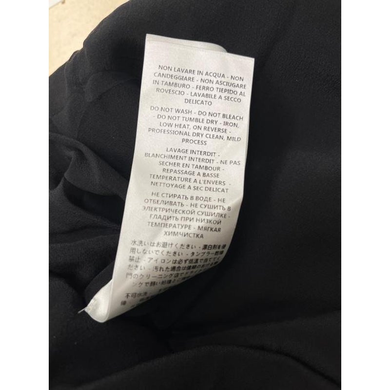 NWOT Alexander McQueen Black Asymmetric Maxi Dress Sz.42 Pre-owned