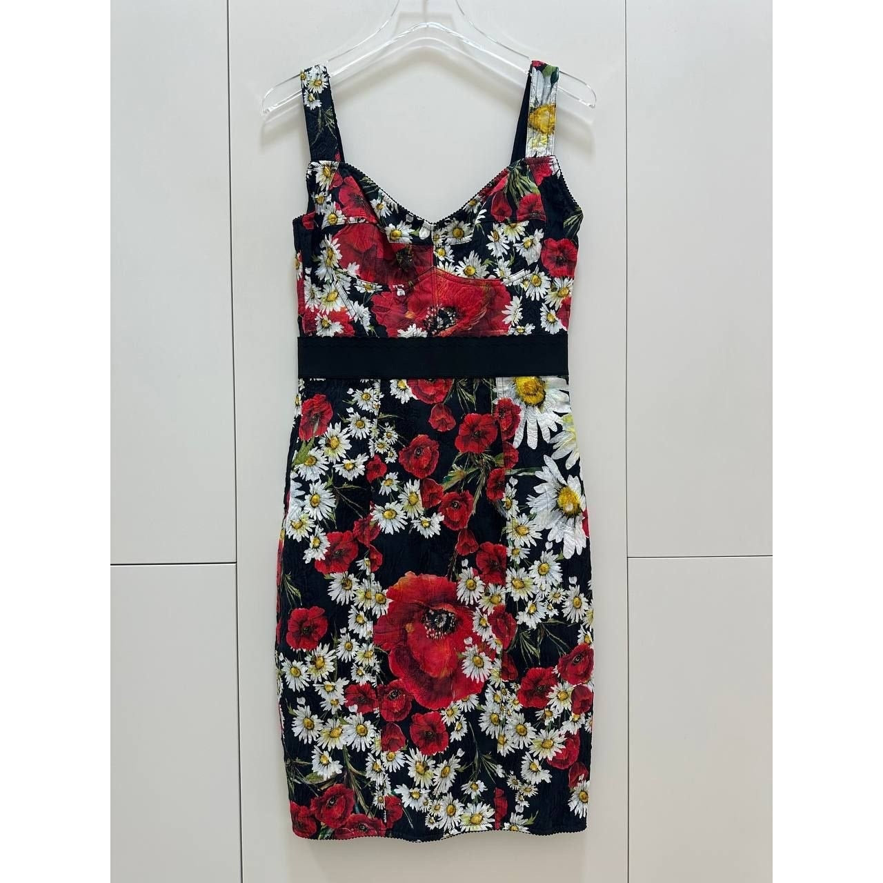 Dolce & Gabbana Floral Print Fitted Dress - Size 44 Pre-owned