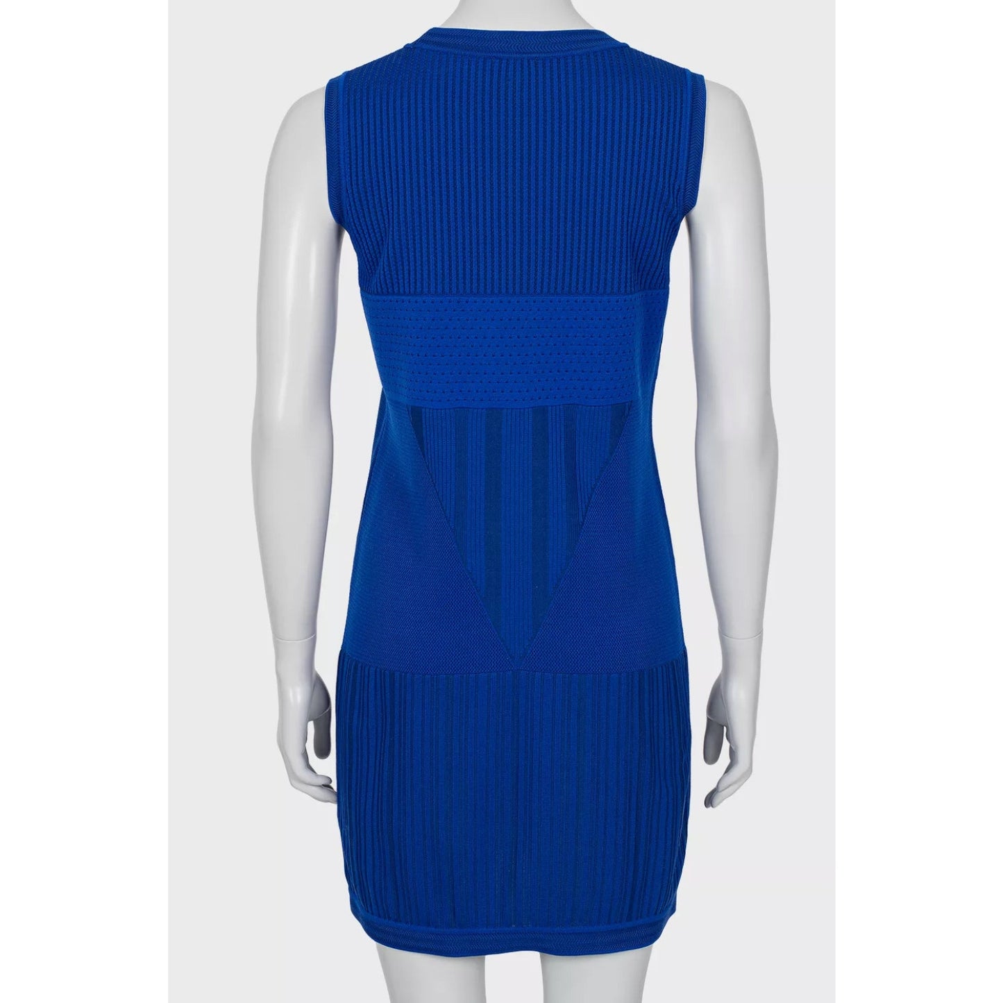 Chanel Blue Textured Straight-Cut Dress Sz.38 pre-owned