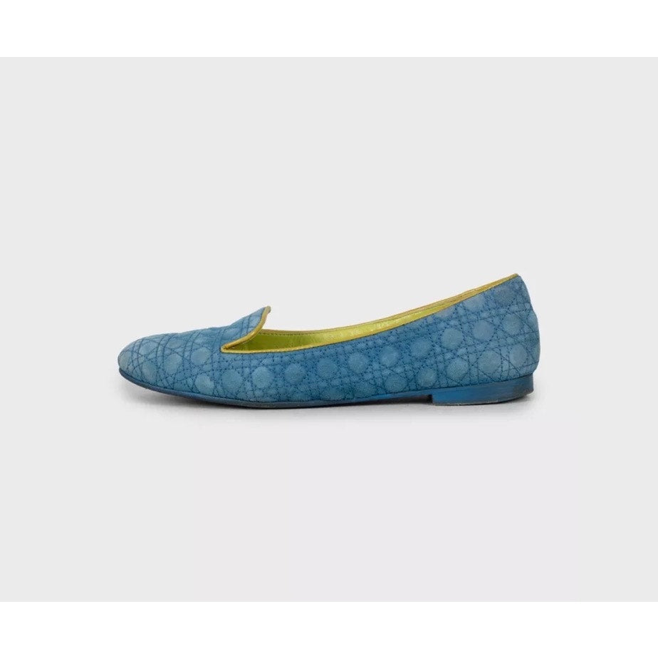 Christian Dior Blue Suede Ballet Flats - EU 37 pre-owned