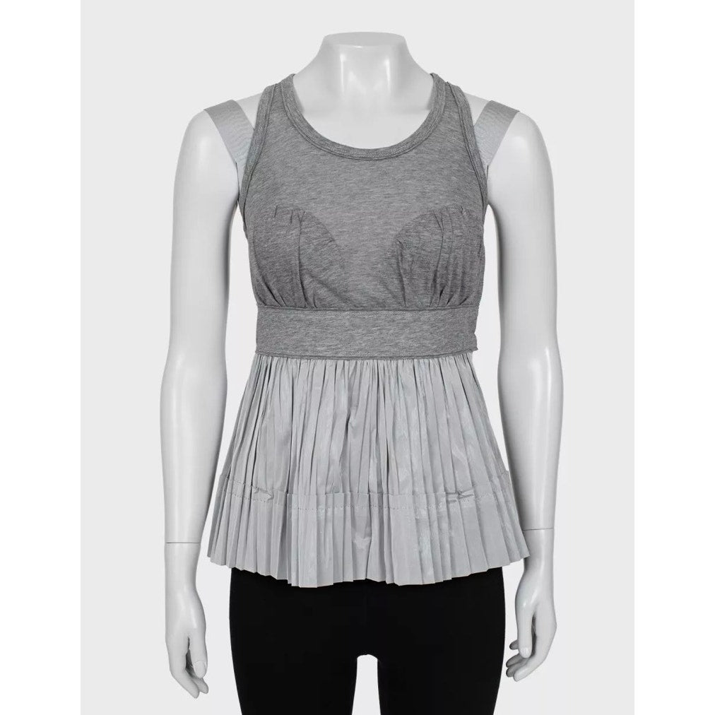 Louis Vuitton Gray Pleated Tank Top - Size 36/S pre-owned