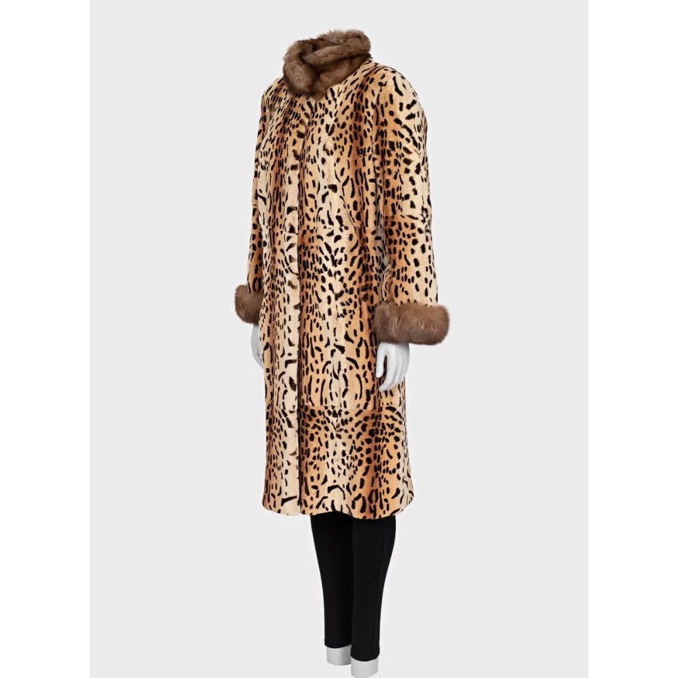 Luxurious Braschi Brown  Coat - Animal Print XS Pre-owned