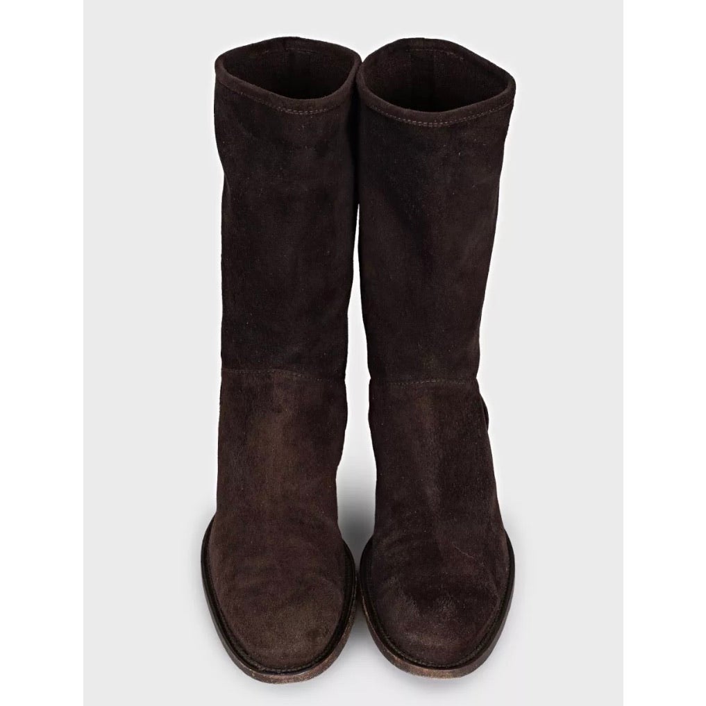 Loro Piana Brown Suede Knee-High Boots - EU 38 Pre-owned