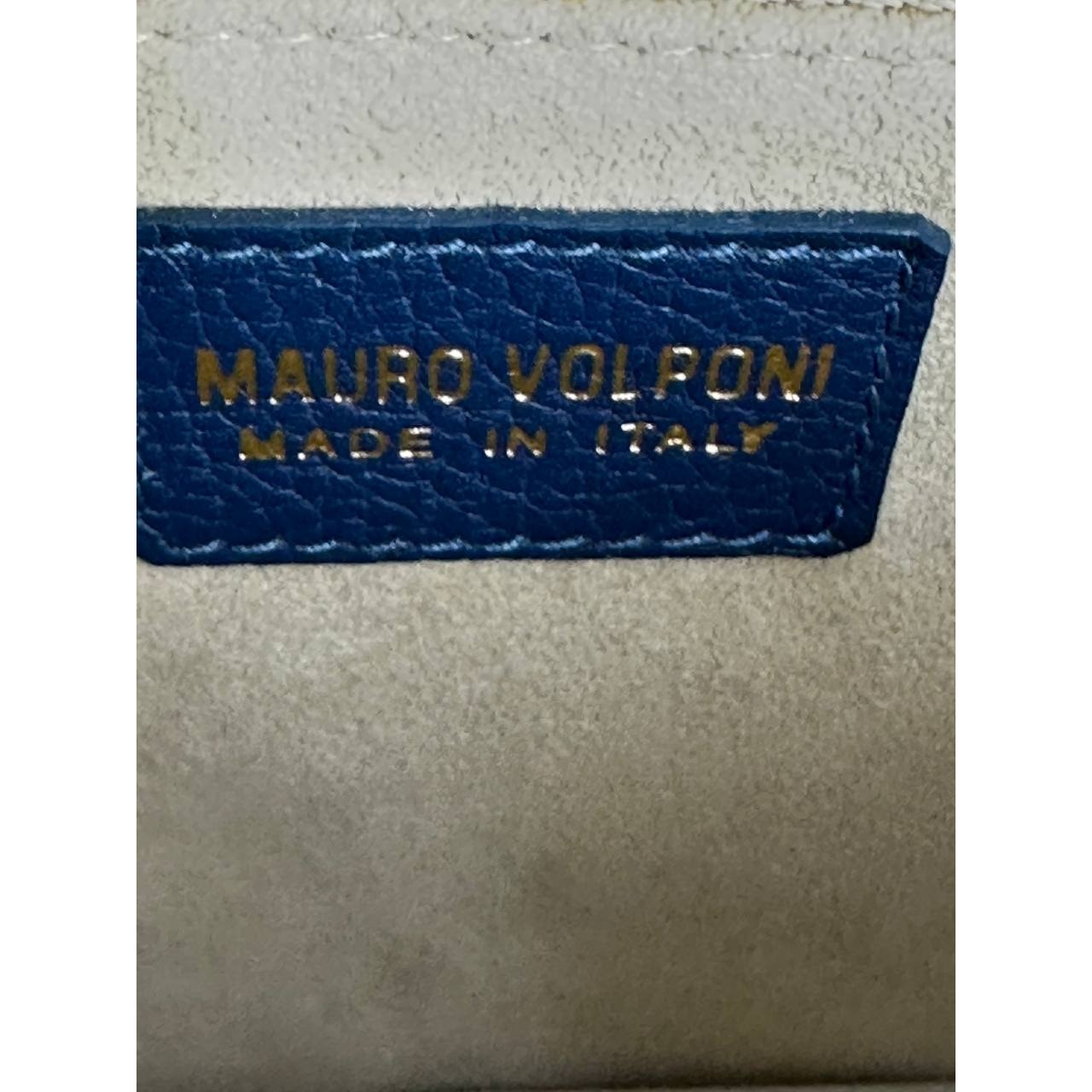 Mauro Volponi Blue Crocodile Leather Top-Handle Bag Pre-owned