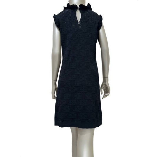 Chanel Vintage Black Sleeveless Shift Dress Sz 40 pre-owned