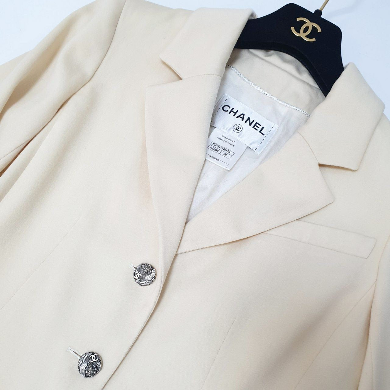 Chanel 98A CC Logo Buttons Jacket Sz. 38 Pre-owned