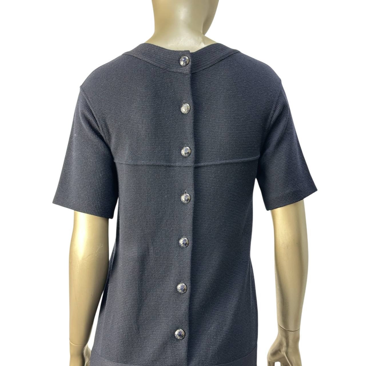 Chanel Black Viscose Globalization Dress - Size 36 Pre-owned