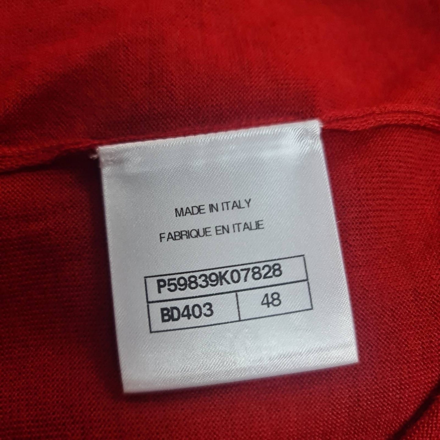Chanel Red Cashmere Jumper Sz.48 pre-owned
