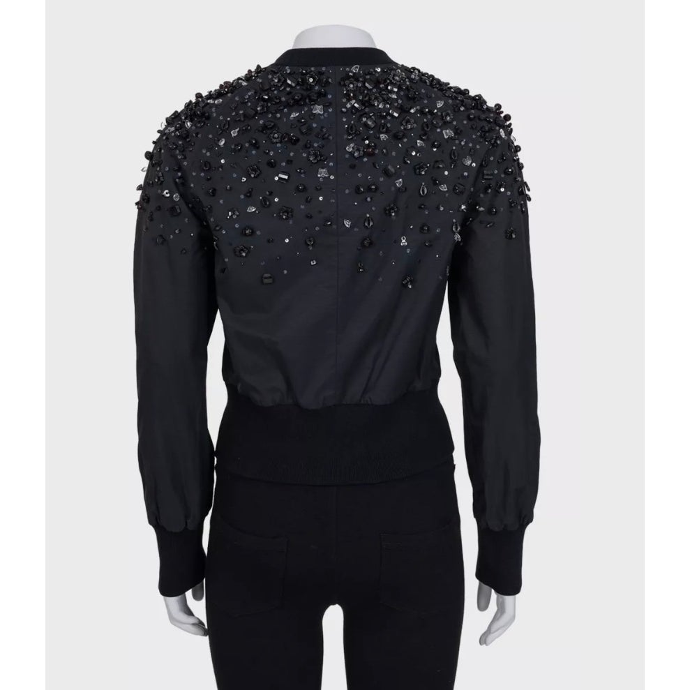 Valentino Black Cropped Jacket Sz.40 Pre-owned