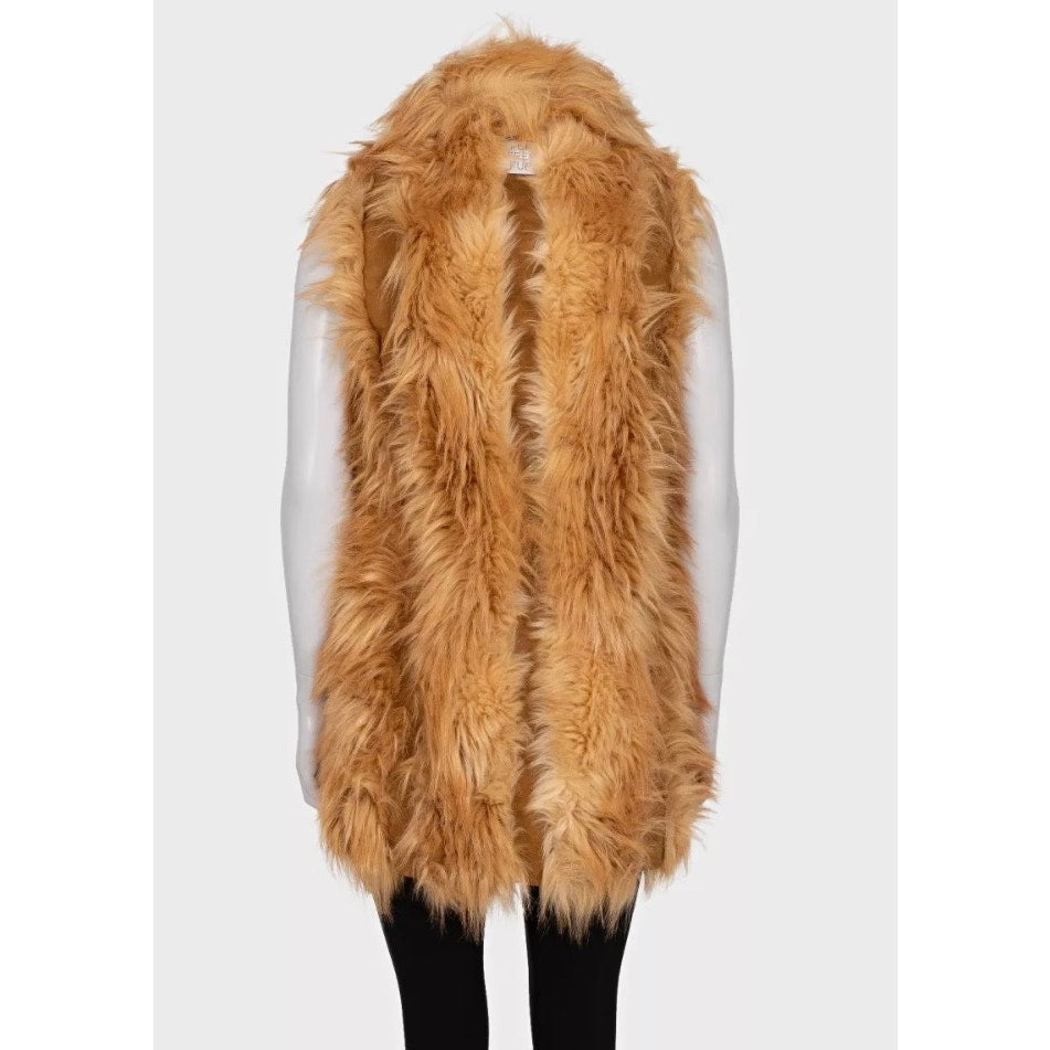 NWT Stella McCartney Orange Faux Fur Vest Size S  Pre-owned