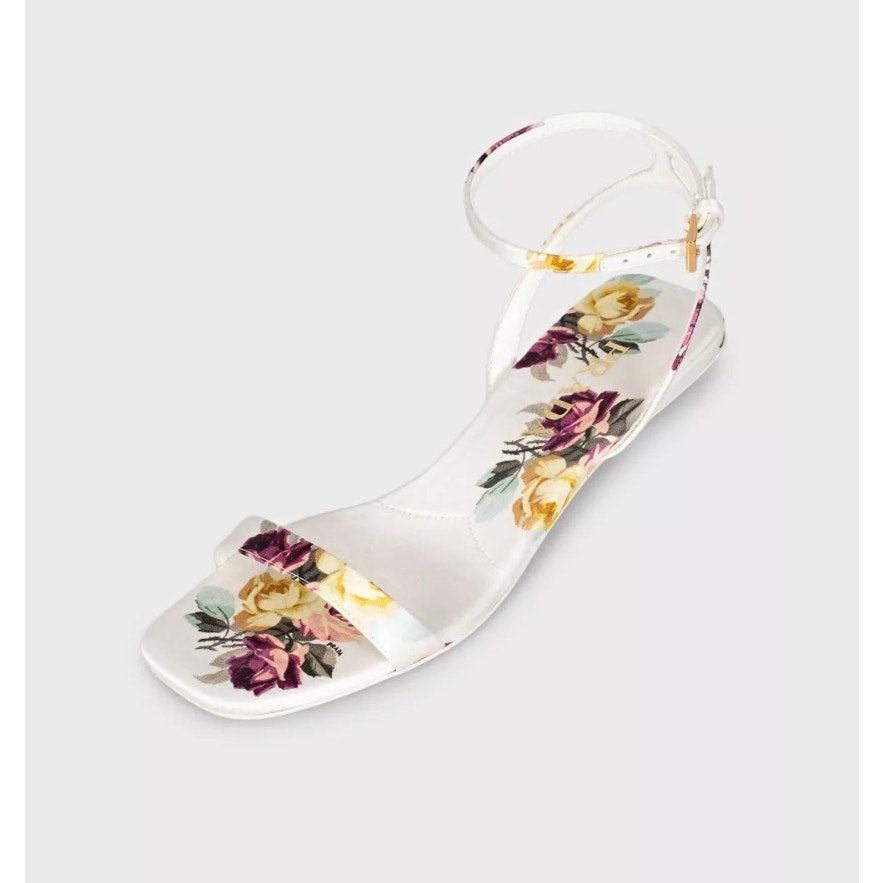 Prada White Floral Print Textile Sandals sz.36 pre-owned