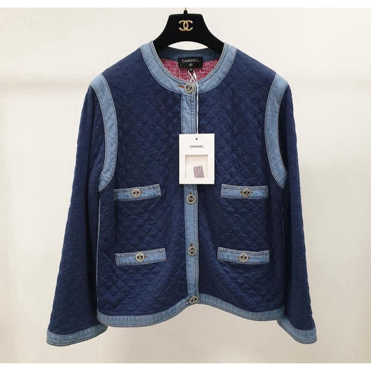 NWT CHANEL 20P Denim Jacket Sz.40 Pre-owned