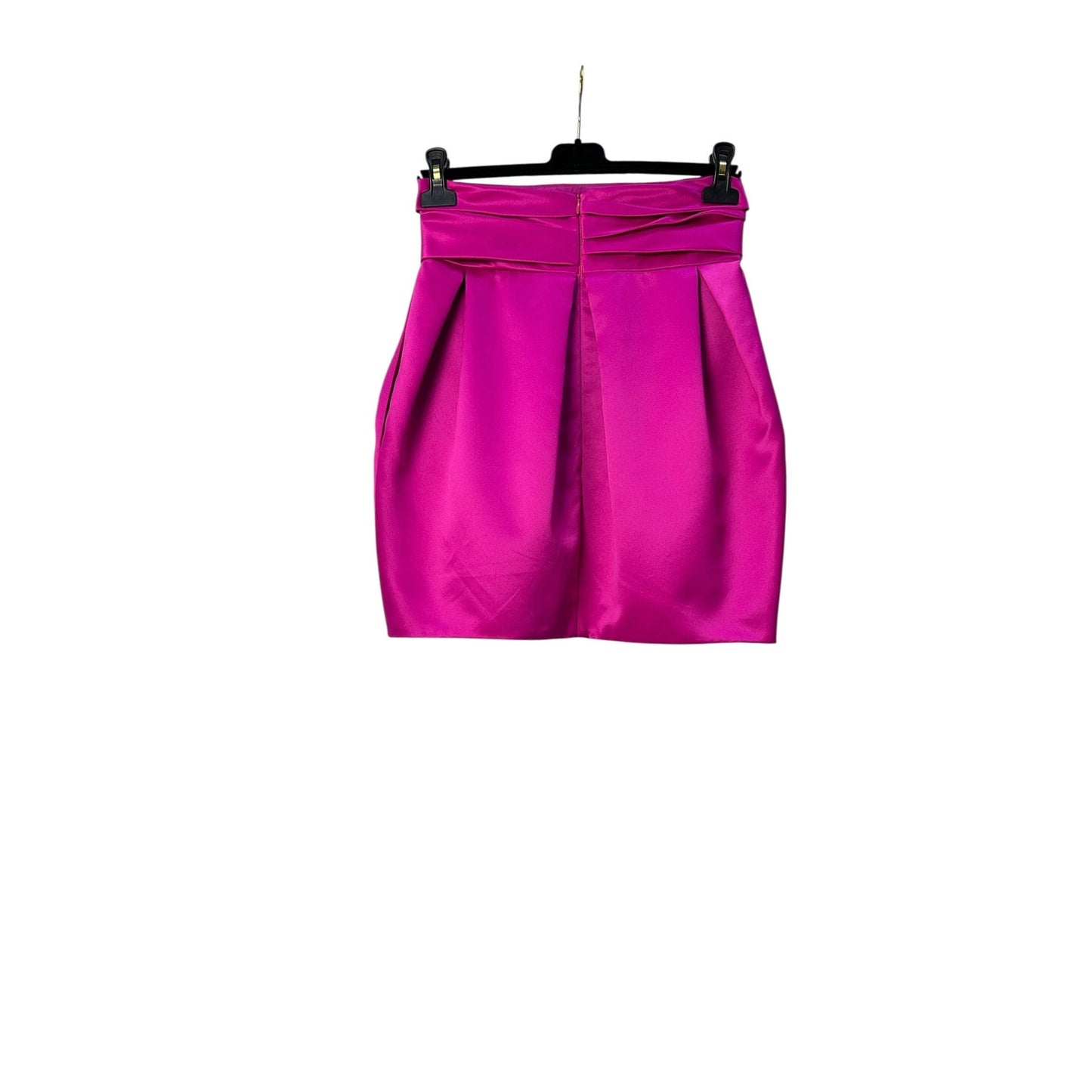 Alexandre Vauthier Satin Fuchsia Mini Skirt  Sz.38