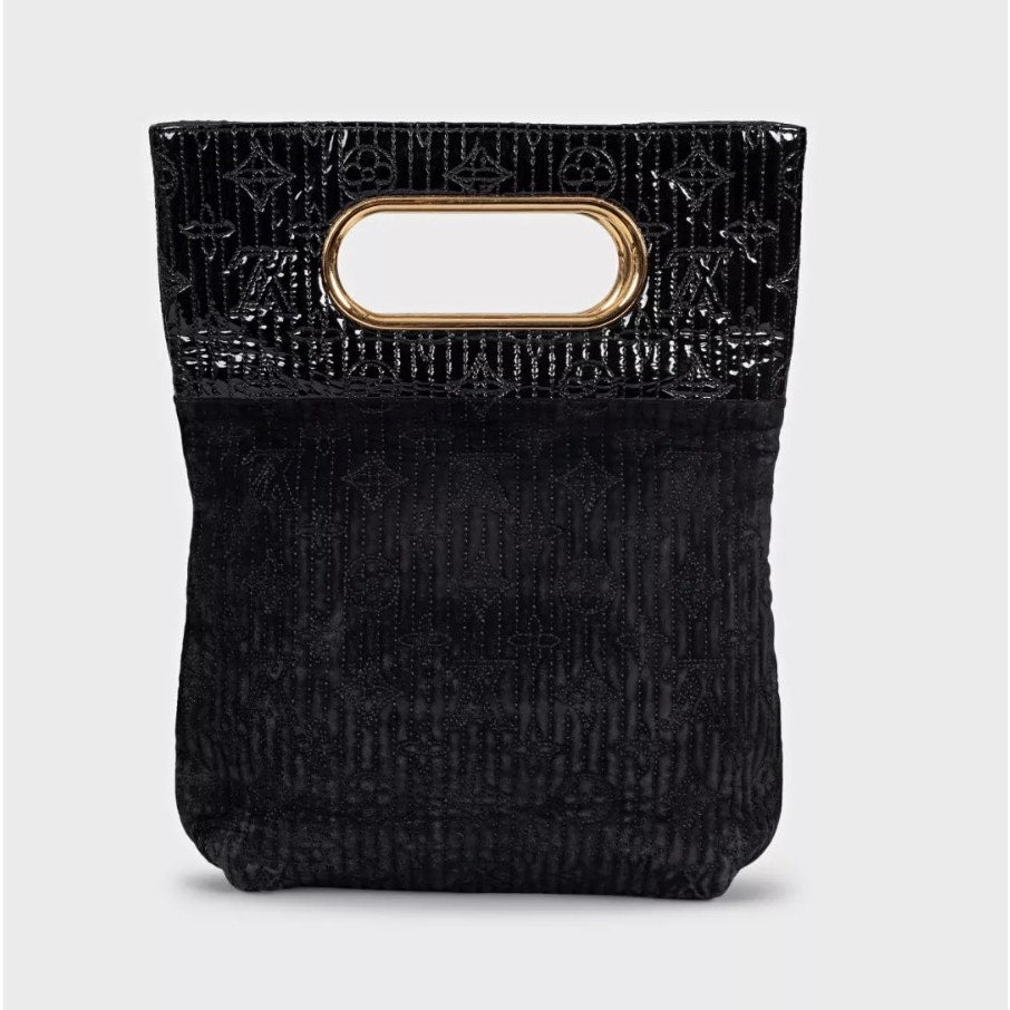 Louis Vuitton Motard Afterdark Black Suede Clutch Pre-owned