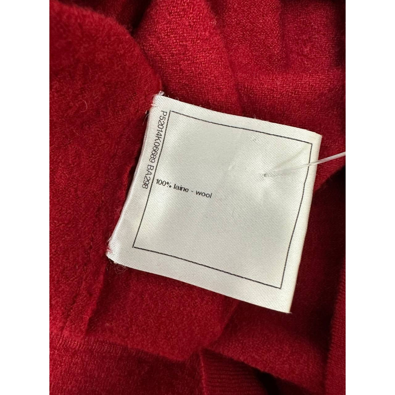 Chanel Dark Red Cashmere CC Logo Turtleneck Sweater S-M Pre-owned