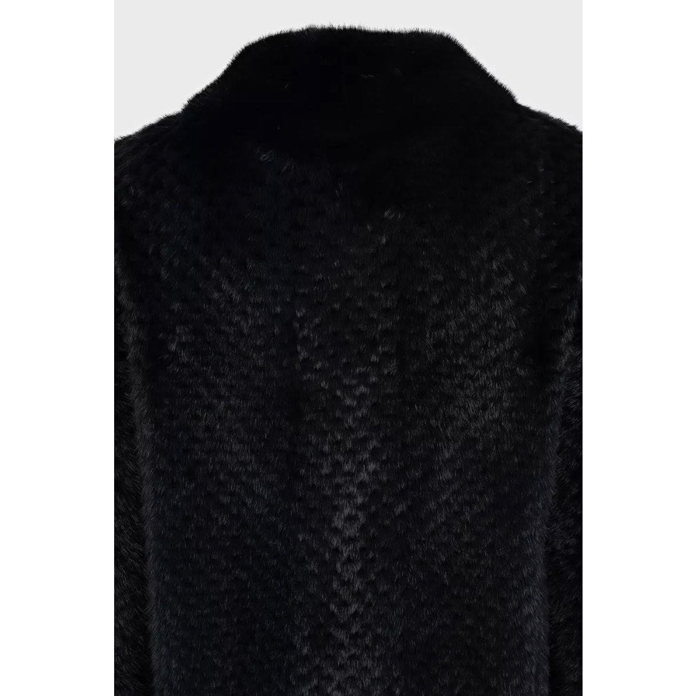 Fendi Blue Mink Fur Coat, Size M Pre-owned