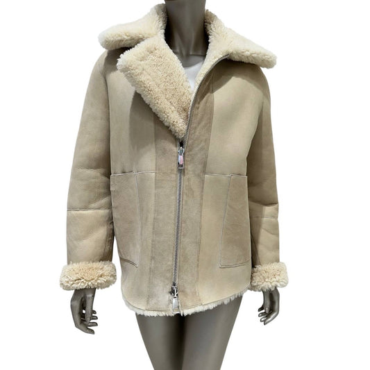 Bottega Veneta Luxurious 2-Way Shearling Jacket - Sz 38 Pre-owned