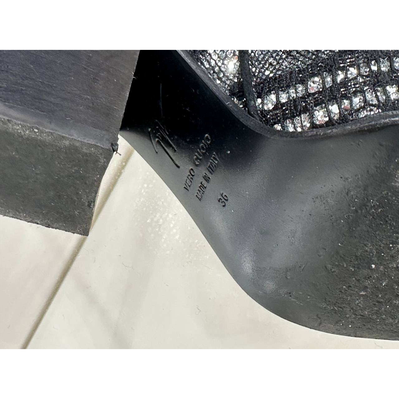 Giuseppe Zanotti Black Textured Ankle Boots Sz.36 Pre-owned