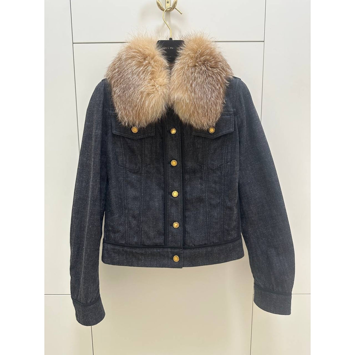 Louis Vuitton Denim Jacket  Gold Buttons Women’s Size 36 Pre-owned