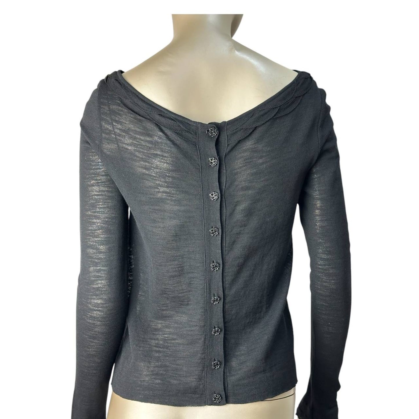 Chanel 2011 Black Viscone Top Sz.36 Pre-owned