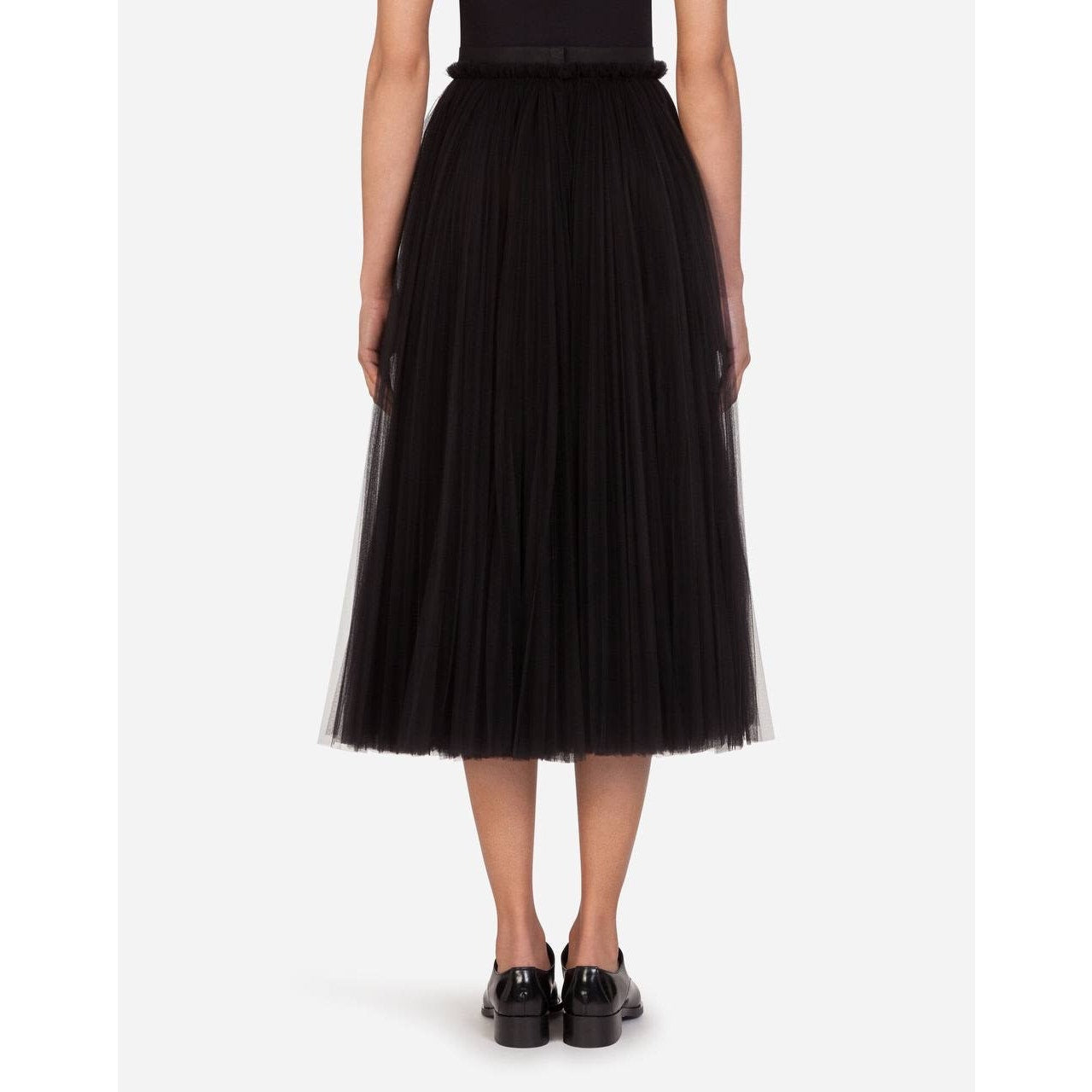 Dolce & Gabbana Black Tulle & Lace Skirt Sz.42 pre-owned