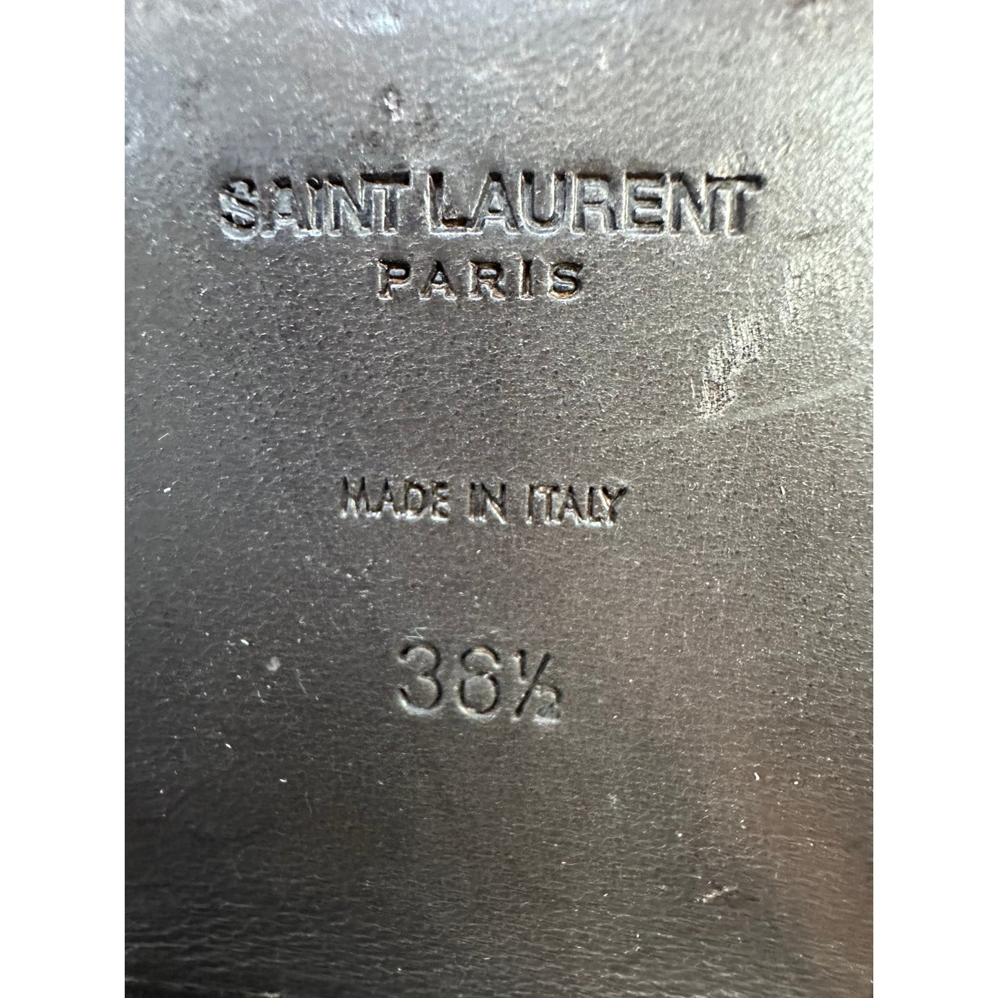 SAINT LAURENT Brown Suede WEST HARNESS Western Ankle Boots Sz.38.5 Pre-owned