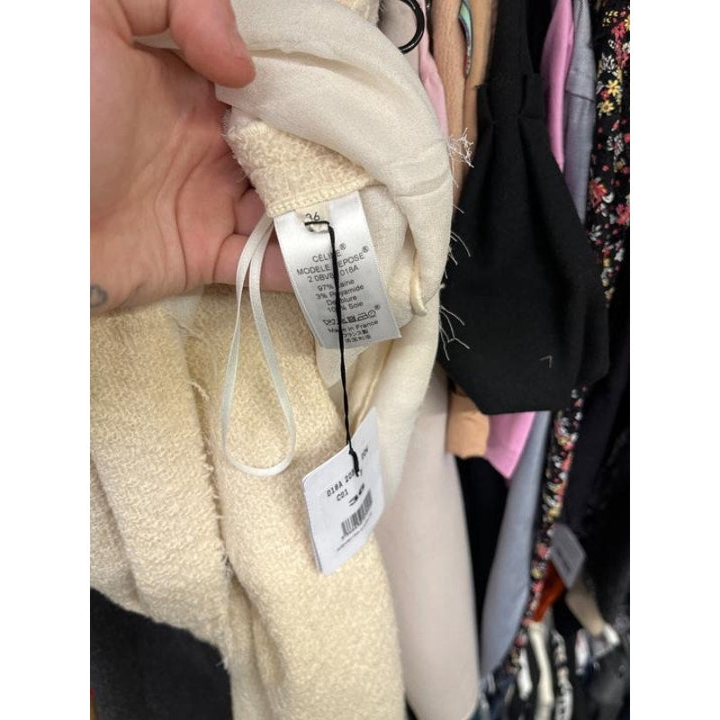 Celine White Wool & Silk Two-Piece Set - FR 36 Pre-owned