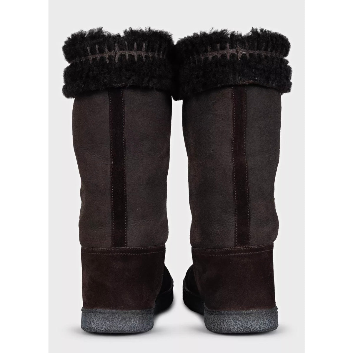 CHANEL Brown Suede Fur Lined Boots - EU 37 Pre-owned