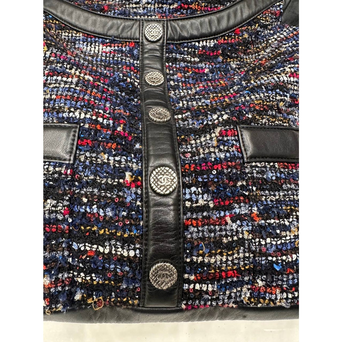 CHANEL Multicolor Tweed & Leather Girl Bag Pre-owned