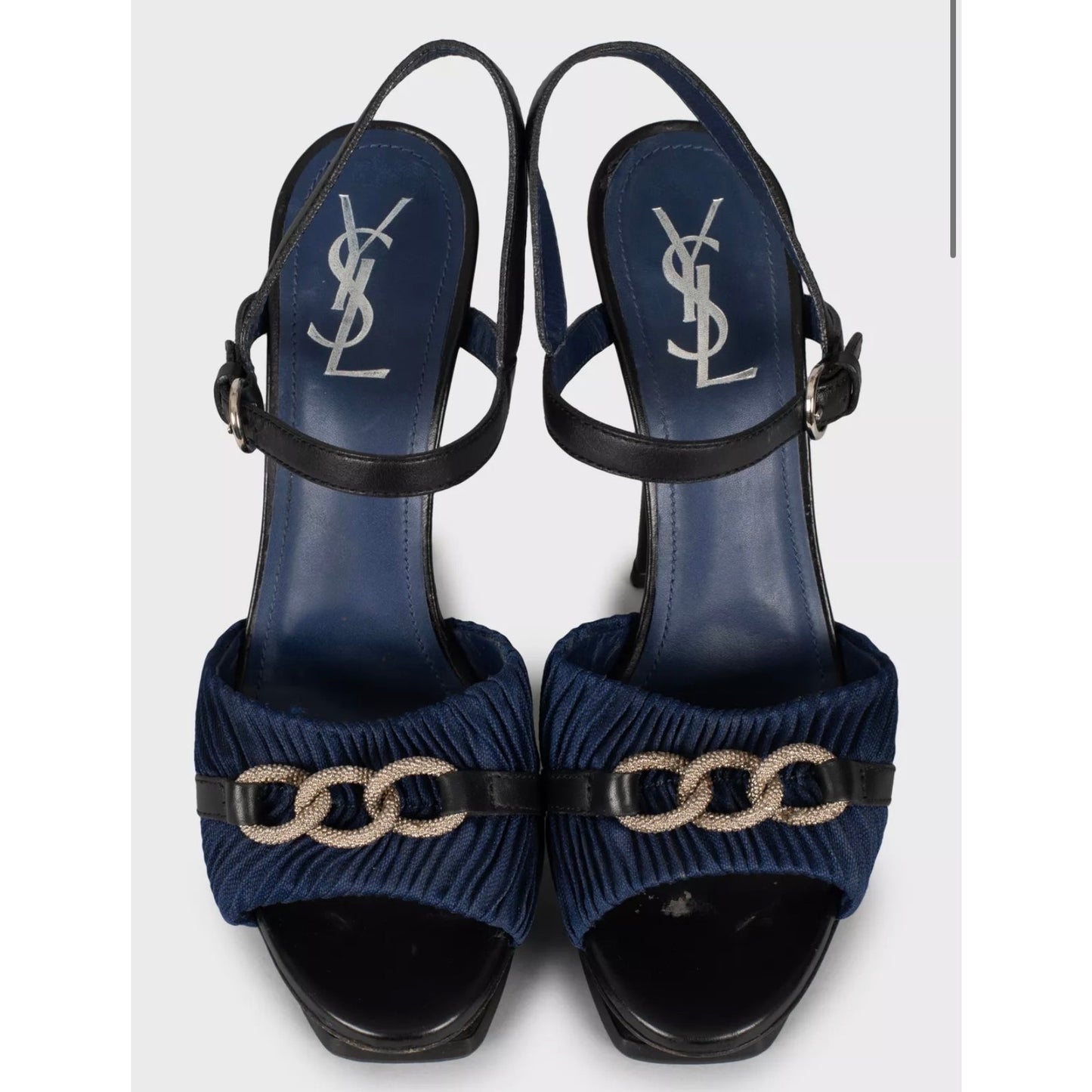 Saint Laurent Tribute Multicolor High Heel Sandals - Size 40 pre-owned