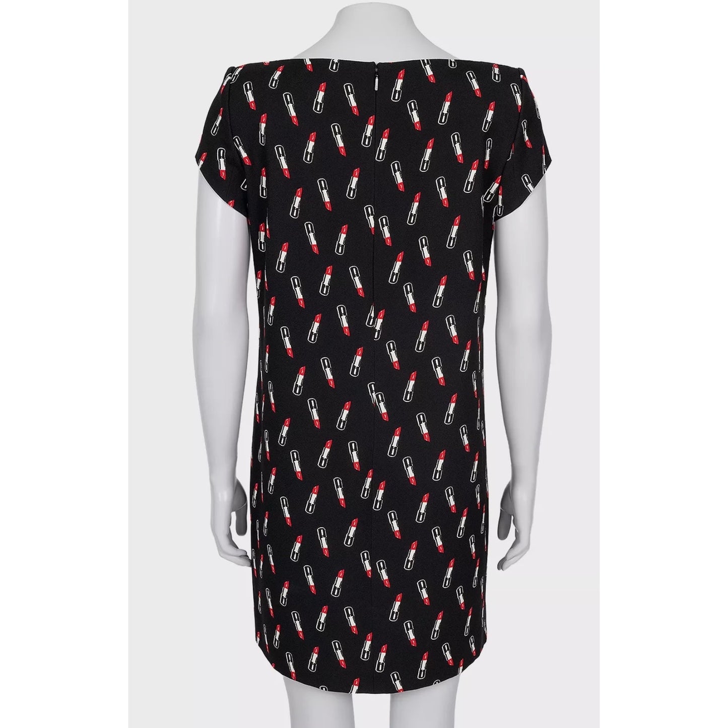 Saint Laurent Black Lipstick Print Dress - Size L (FR40) Pre-owned