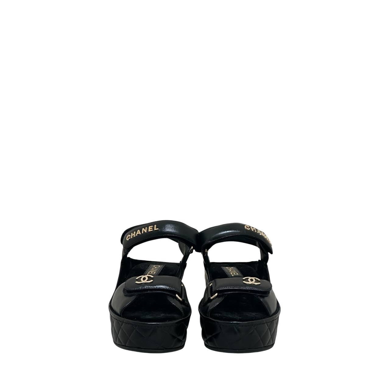NWOB Chanel 2021 Calfskin Slingback Sandals - Size 41 pre-owned