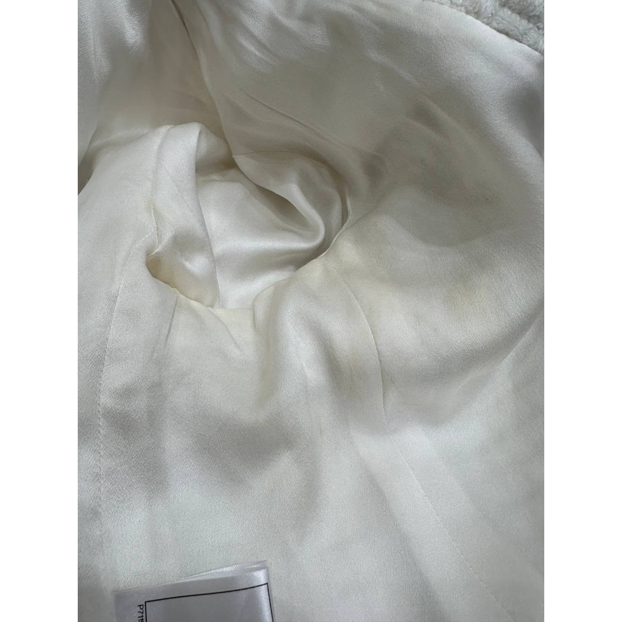 Chanel 2021 White Tweed Double-Breasted Blazer - Size 38/M Pre-owned