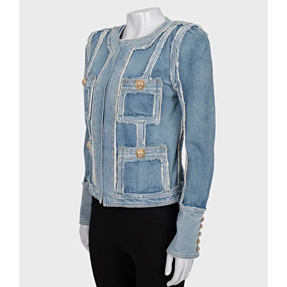 Balmain Raw-Edge Denim Jacket - Size FR38 / M pre-owned