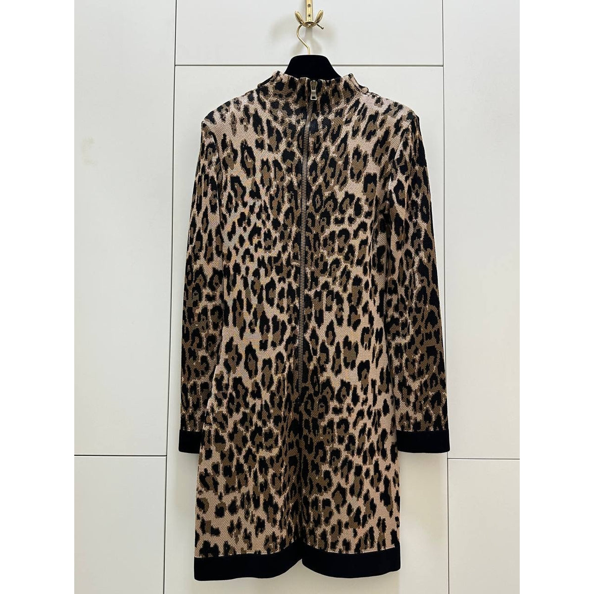 Balmain Paris Leopard Knit Dress Sz.38 Pre-owned