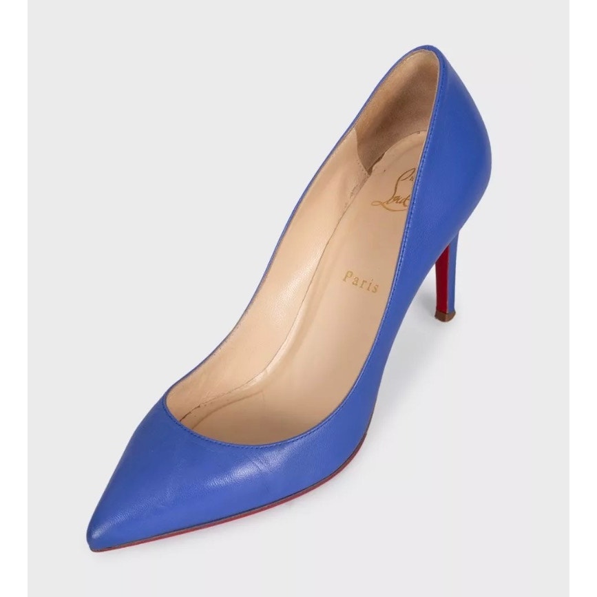 Christian Louboutin Blue Leather Pumps - Size 40 Pre-owned