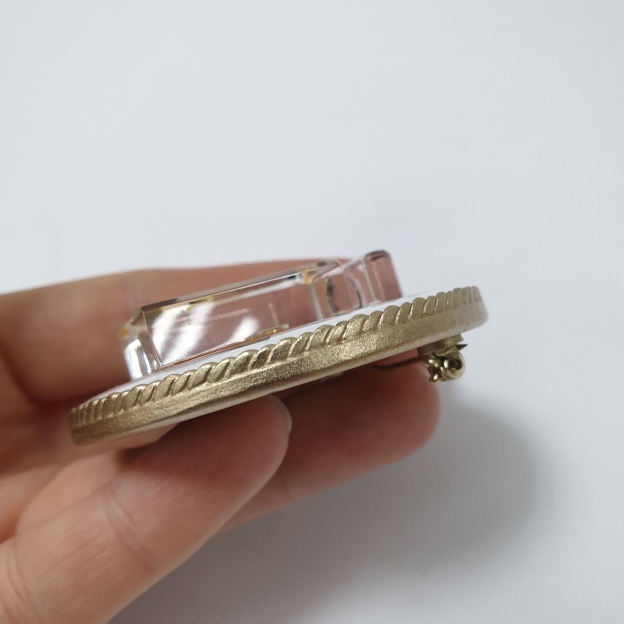 Chanel Ladies First Perfume Bottle Gold Black Clear Brooch Pre-owned