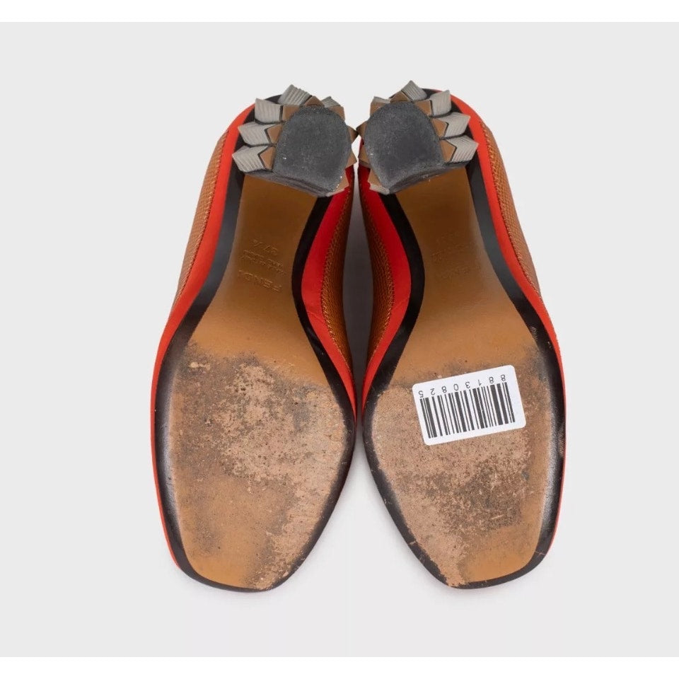 Fendi Orange Heeled Shoes Sz.37,5 Pre-owned