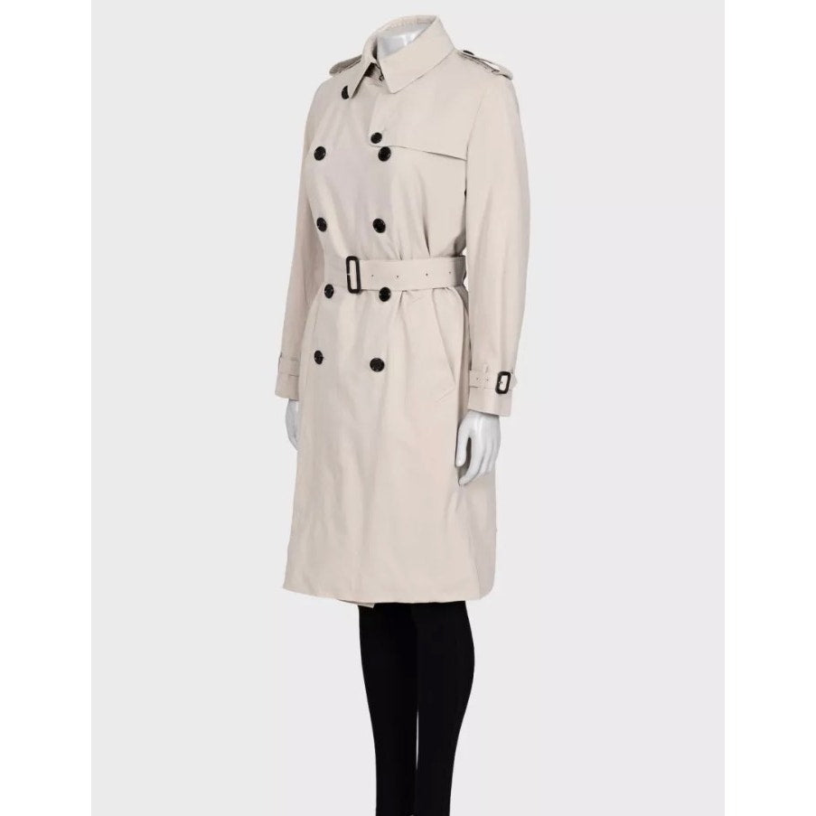Burberry White Double-Breasted Trench Coat XL Pre-owned