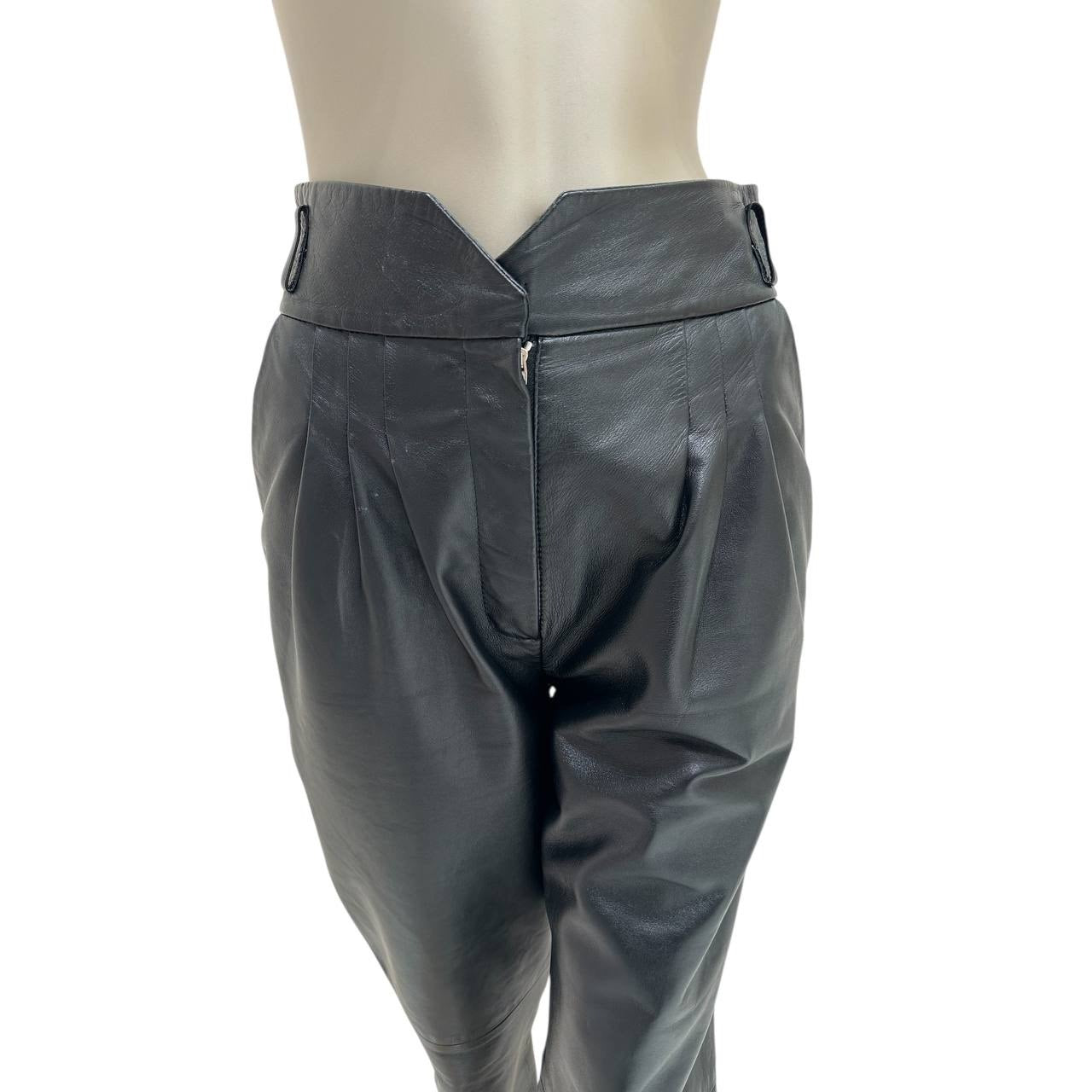 Alberta Ferretti Leather Pants - Size 40 Pre-owned