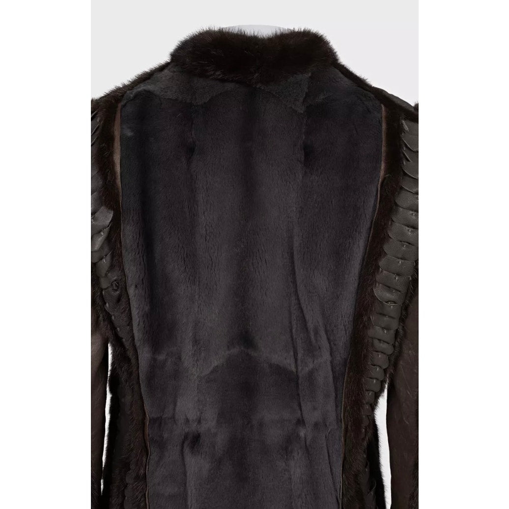 Roberto Cavalli Faux Fur & Leather Straight-Cut Jacket - IT 40 / S Pre-owned