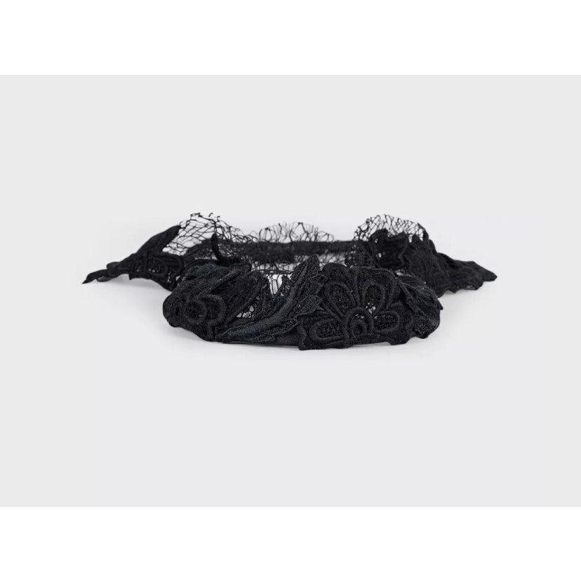 Dolce & Gabbana Black Lace Veil Headband Pre-owned