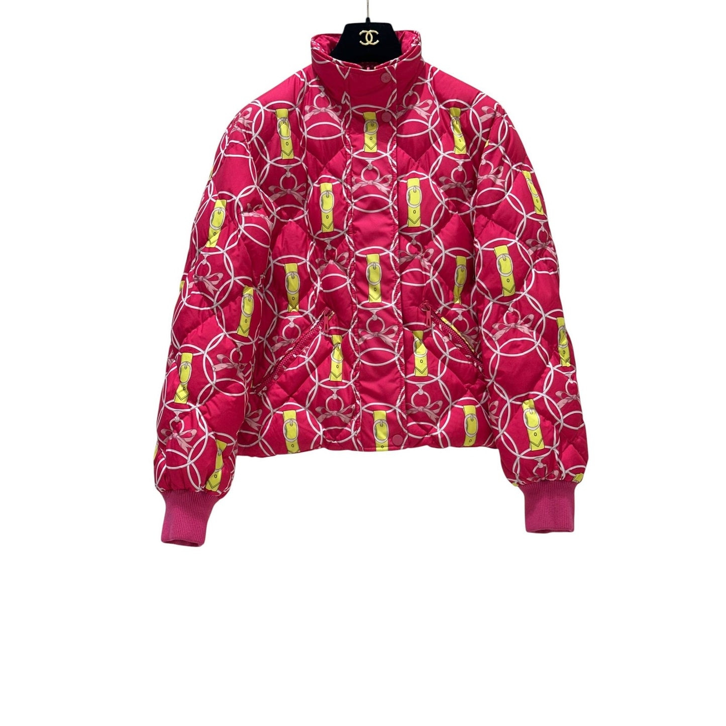 Hermès "Promenade du Matin Pois" Reversible Puffer Coat Sz.36 Pre-owned