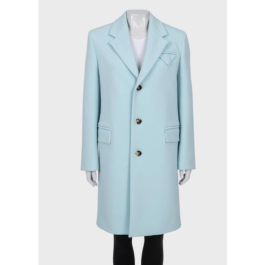 Bottega Veneta Light Blue Wool Blend Coat - Size ,36/XXS Pre-owned