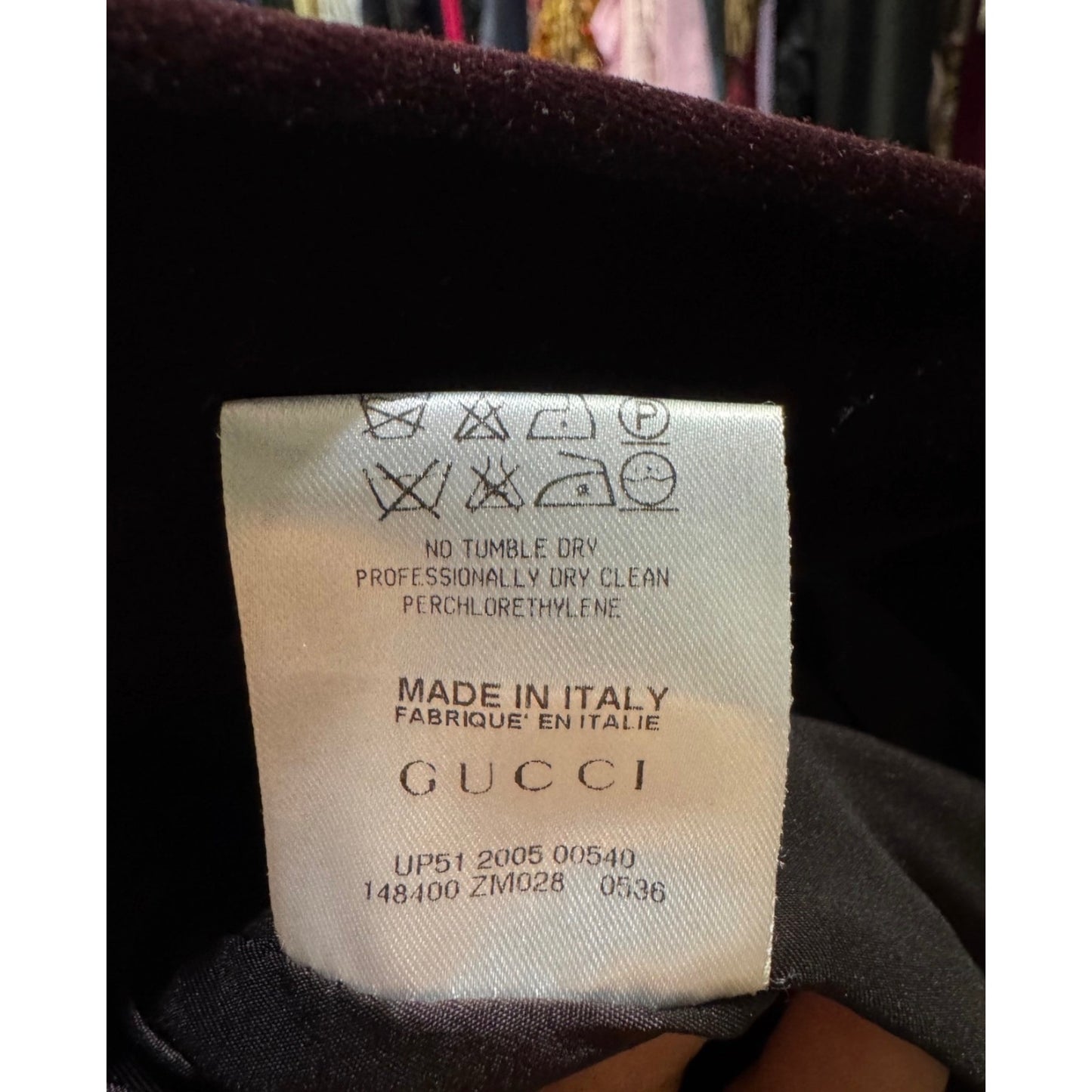 Gucci Purple Velvet Fitted Jacket - Italian Size 38/XS Pre-owned