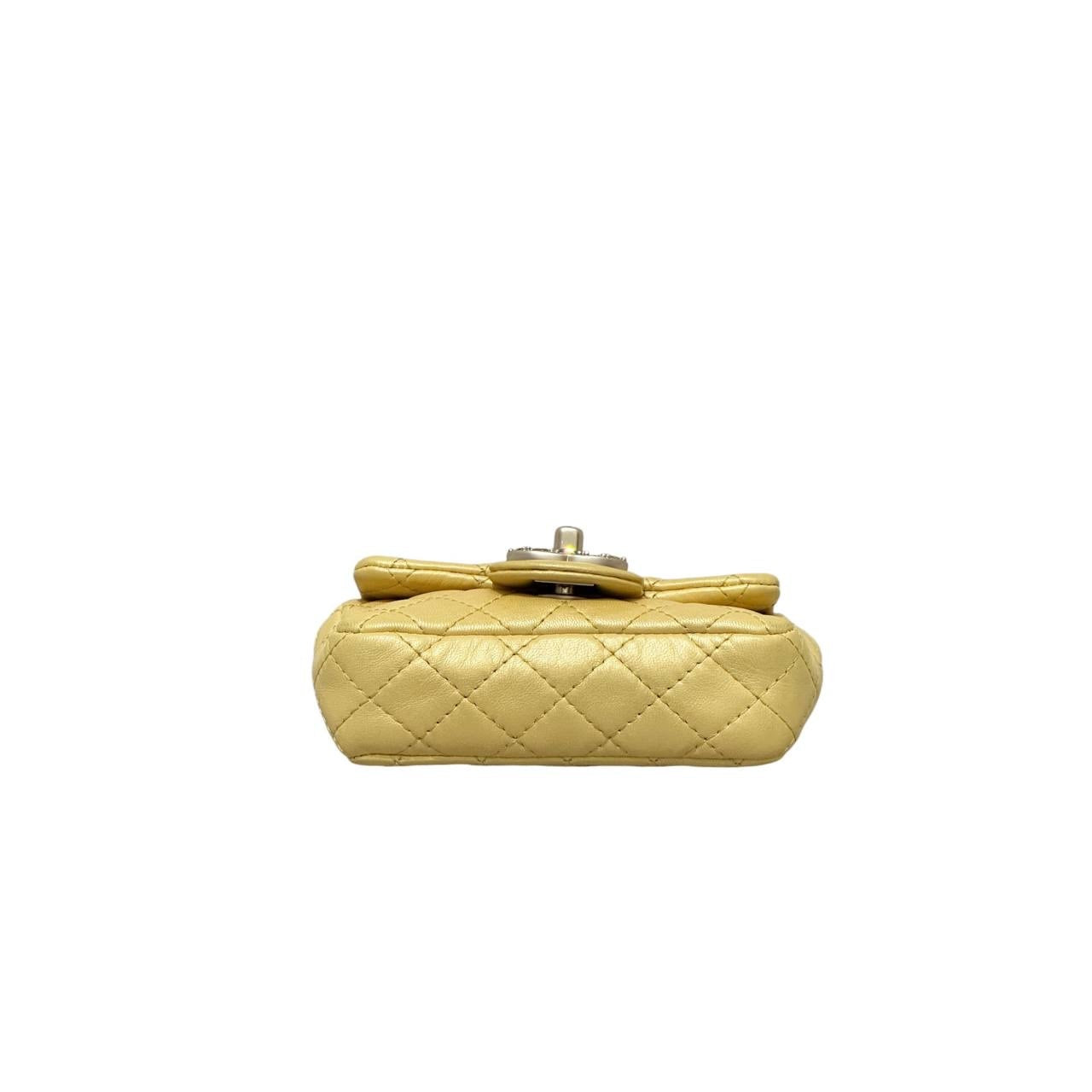 Chanel Iridescent Yellow Lambskin Extra Mini Jewel Flap Bag Pre-owned