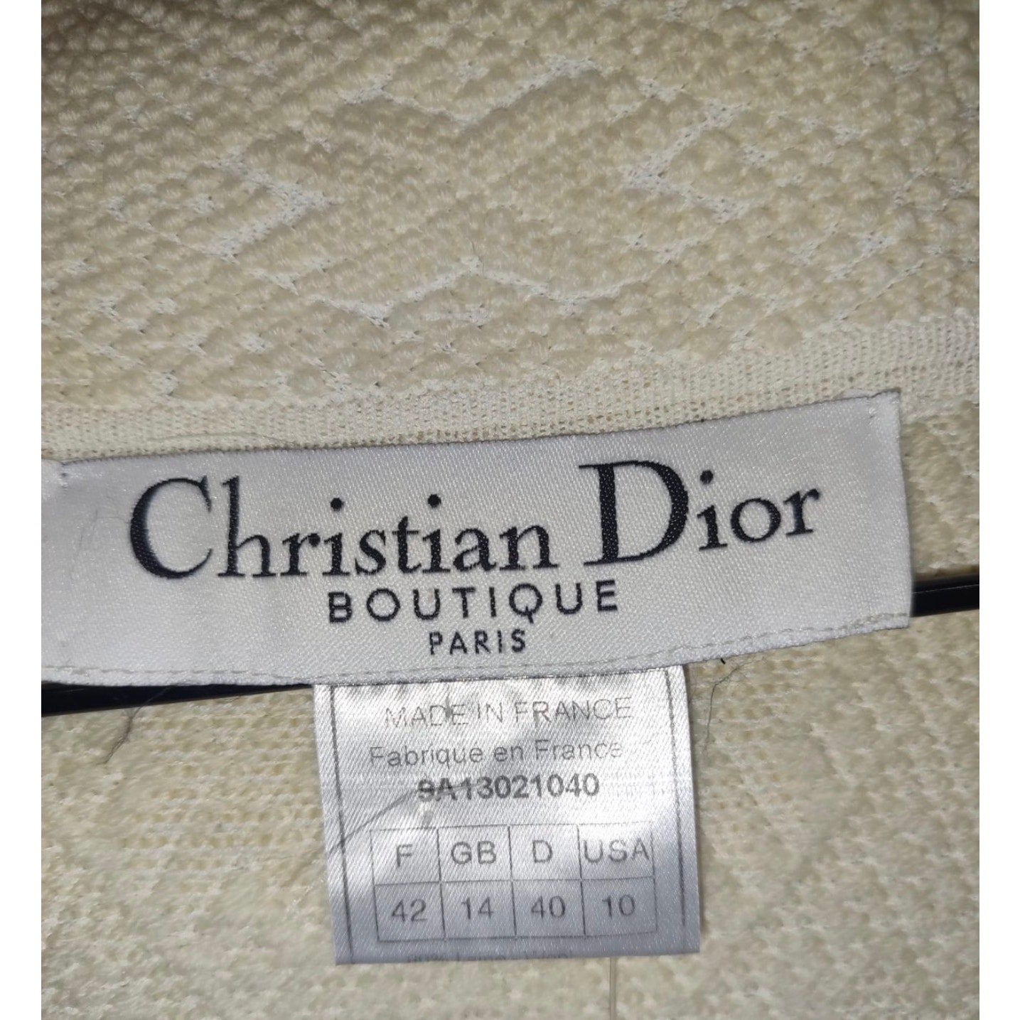 Christian Dior Textured Wool Blend Cardigan Jacket - Size 42/XL pre-owned