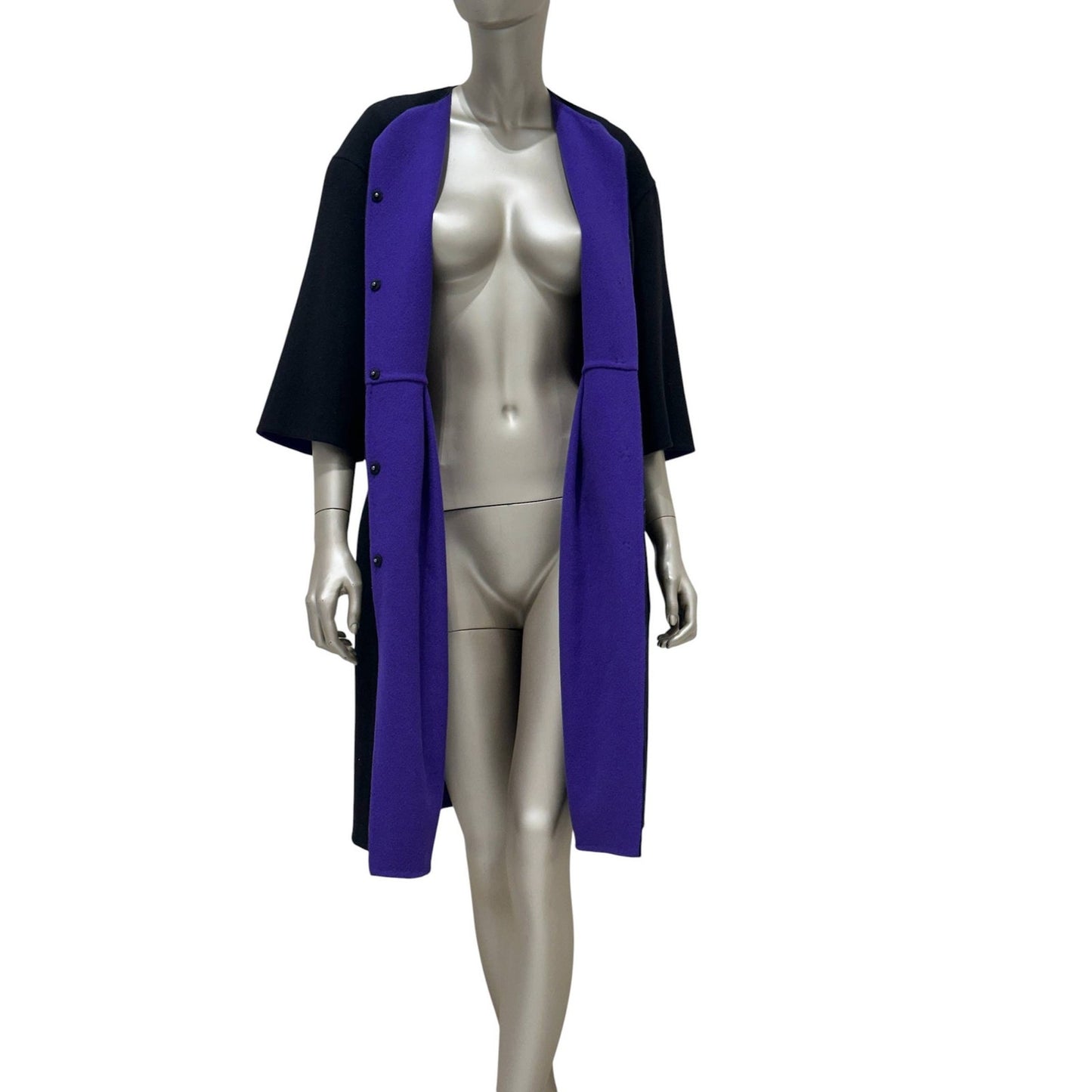 Christian Dior Reversible Wool & Angora Coat Dress US 8 Pre-owned