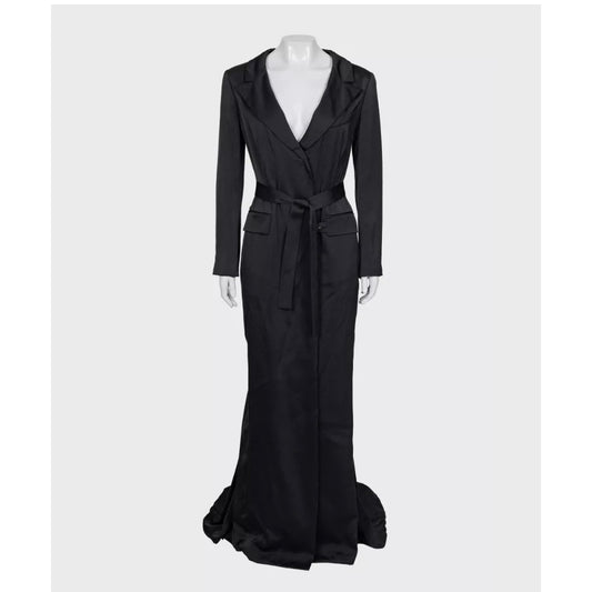 Elegant Lanvin Black Viscose Maxi Dress - EU 38 / M Pre-owned