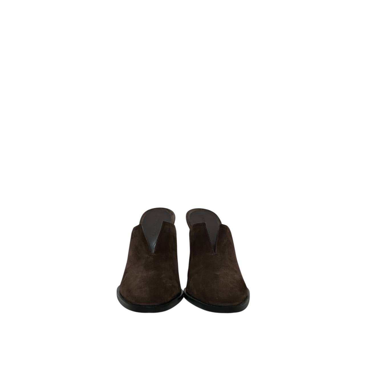 NWOB Bottega Veneta Cha-Cha Brown Suede Mules  Sz 39 pre-owned